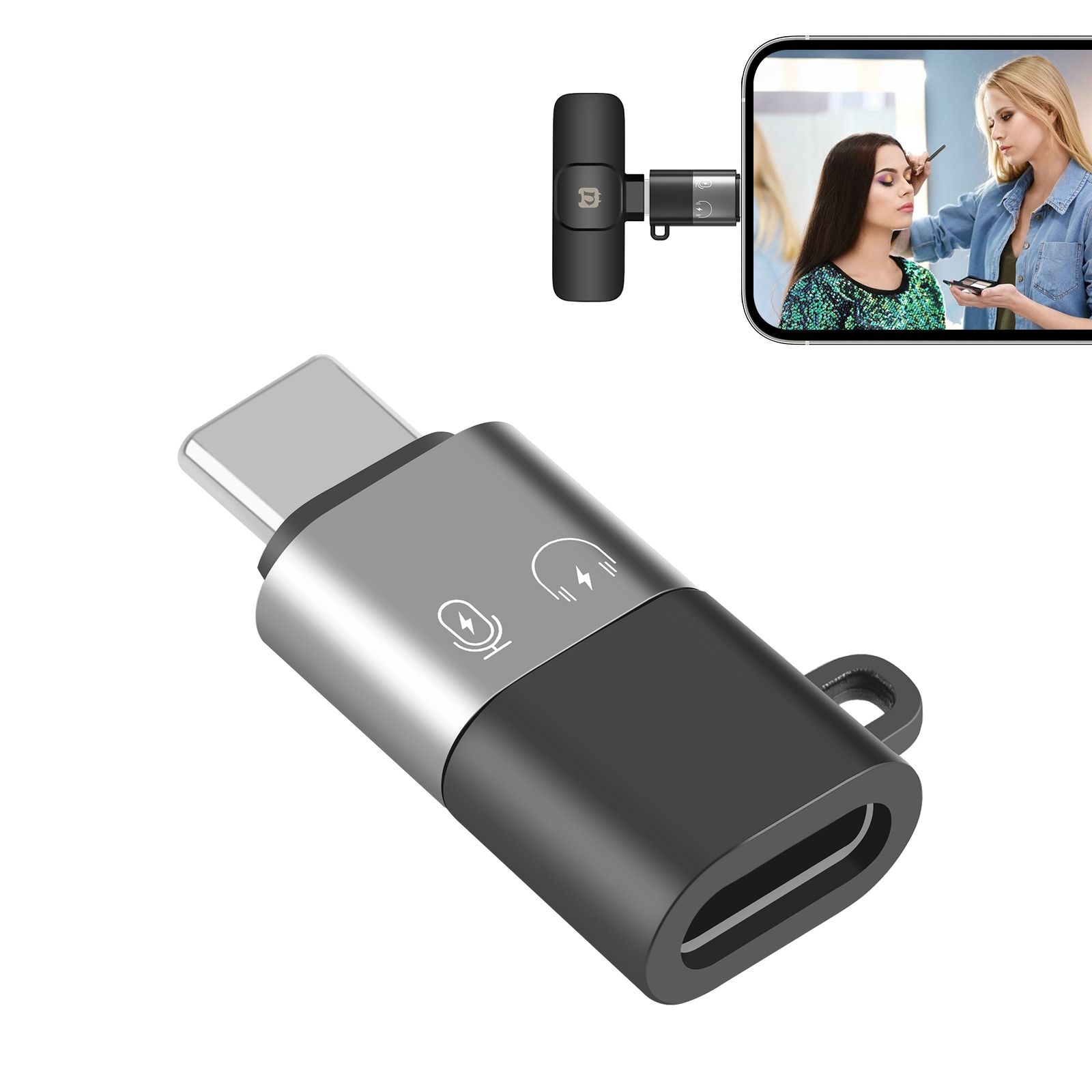 АдаптерпереходникPULUZUSB-C/Type-CнаApplelightning(8pin)OTG(черный)