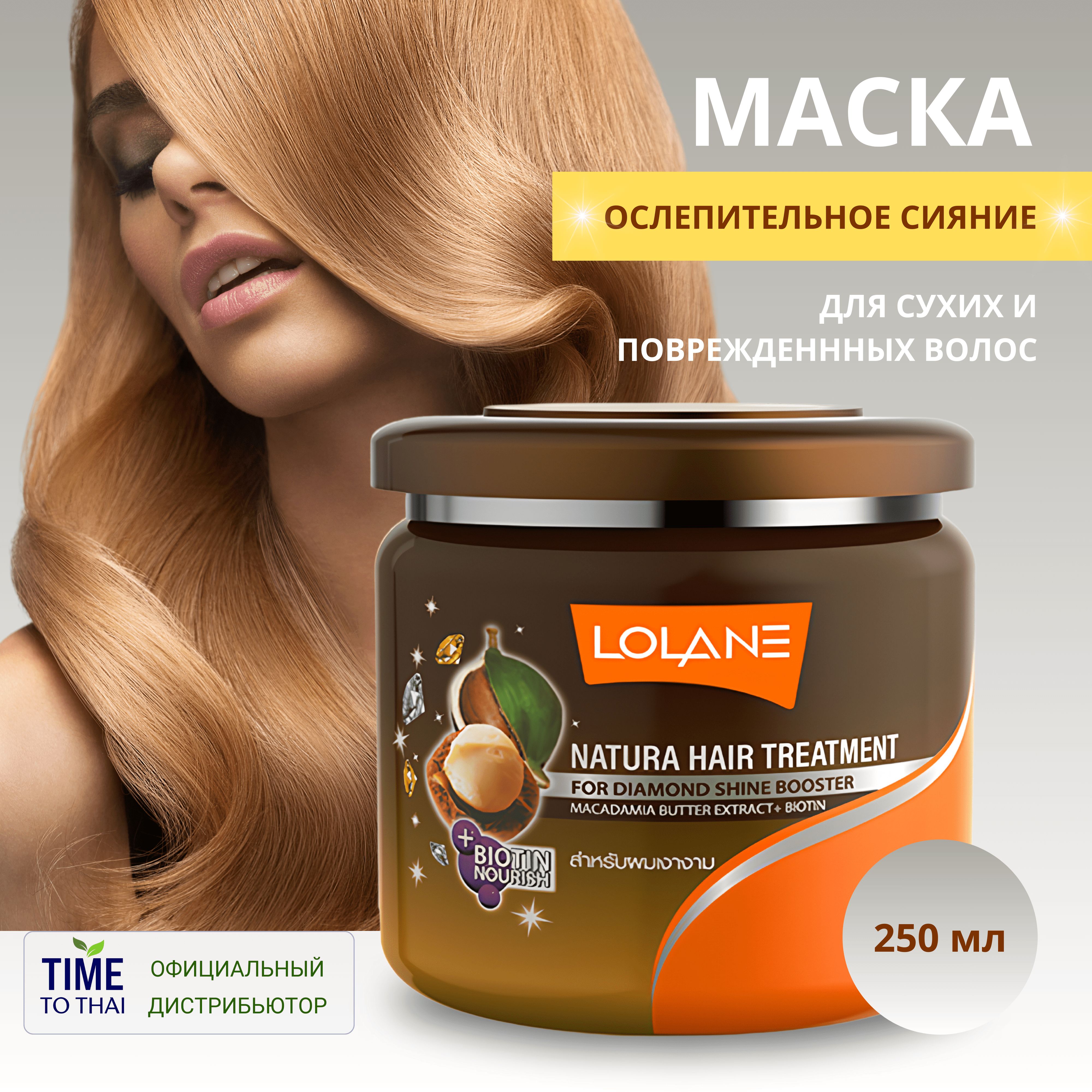 Lolane Маска для волос с биотином и маслом макадамии, Тайланд, 250 мл