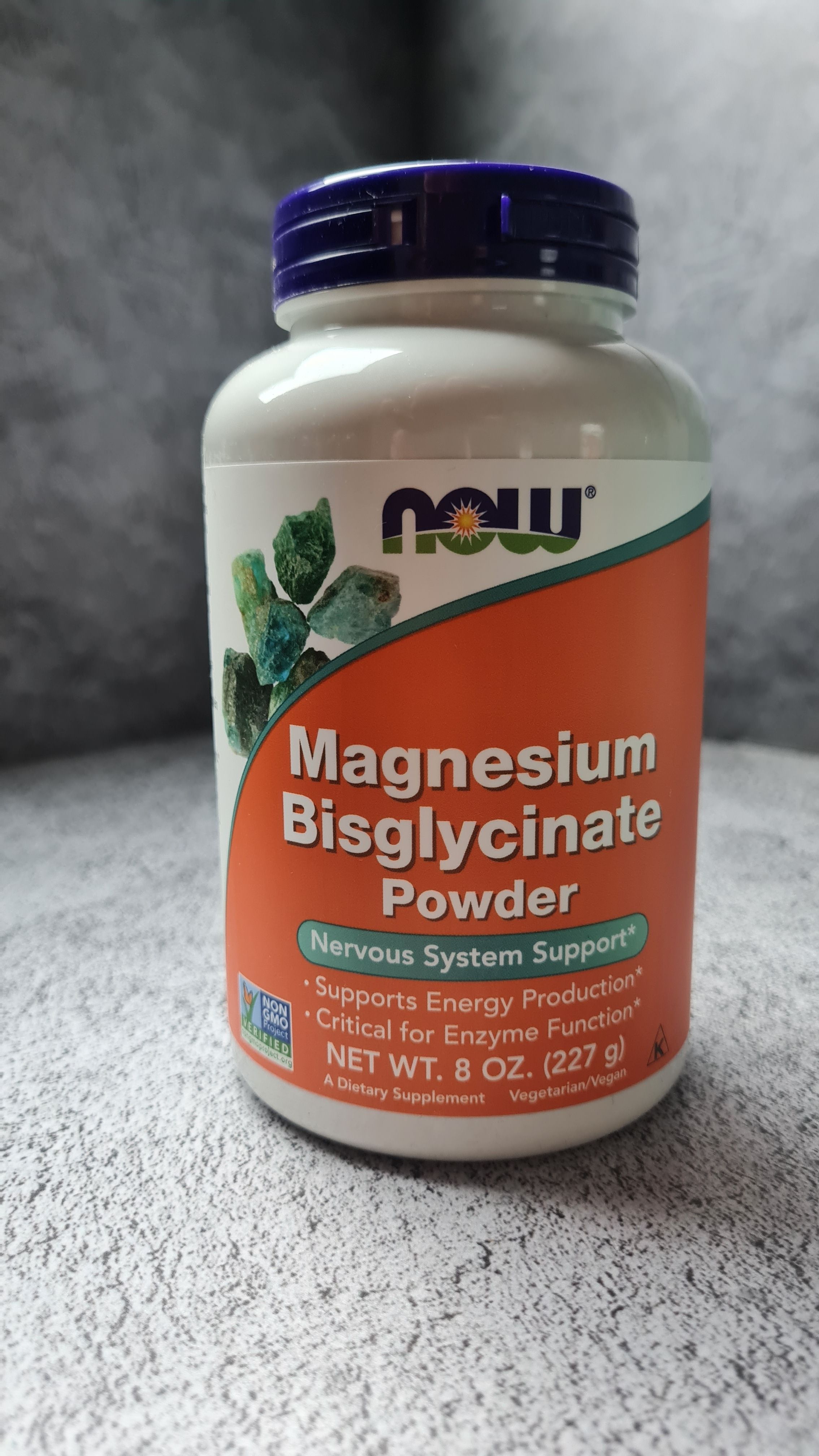 NOW Foods Magnesium Bisglycinate 227 g Нау фудс Магнезиум Бисглицинат, Порошок бисглицината магния 227 г (8 унций)