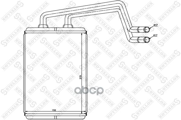 Радиатор Печки Hyundai Elantra 1.6-2.0 00> Stellox арт. 8205017SX