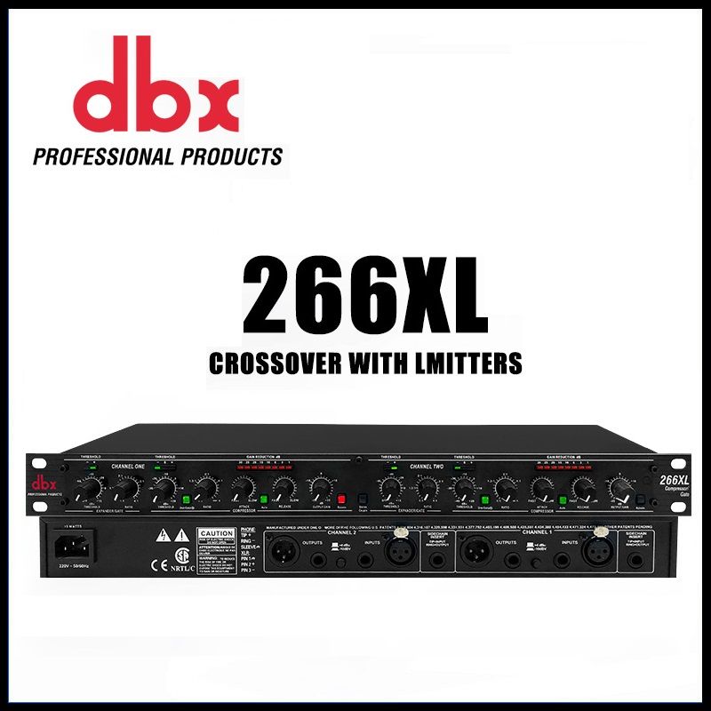 DBX266XLОграничительсжатия,предотвращениесвистаниясигнала,двухканальный