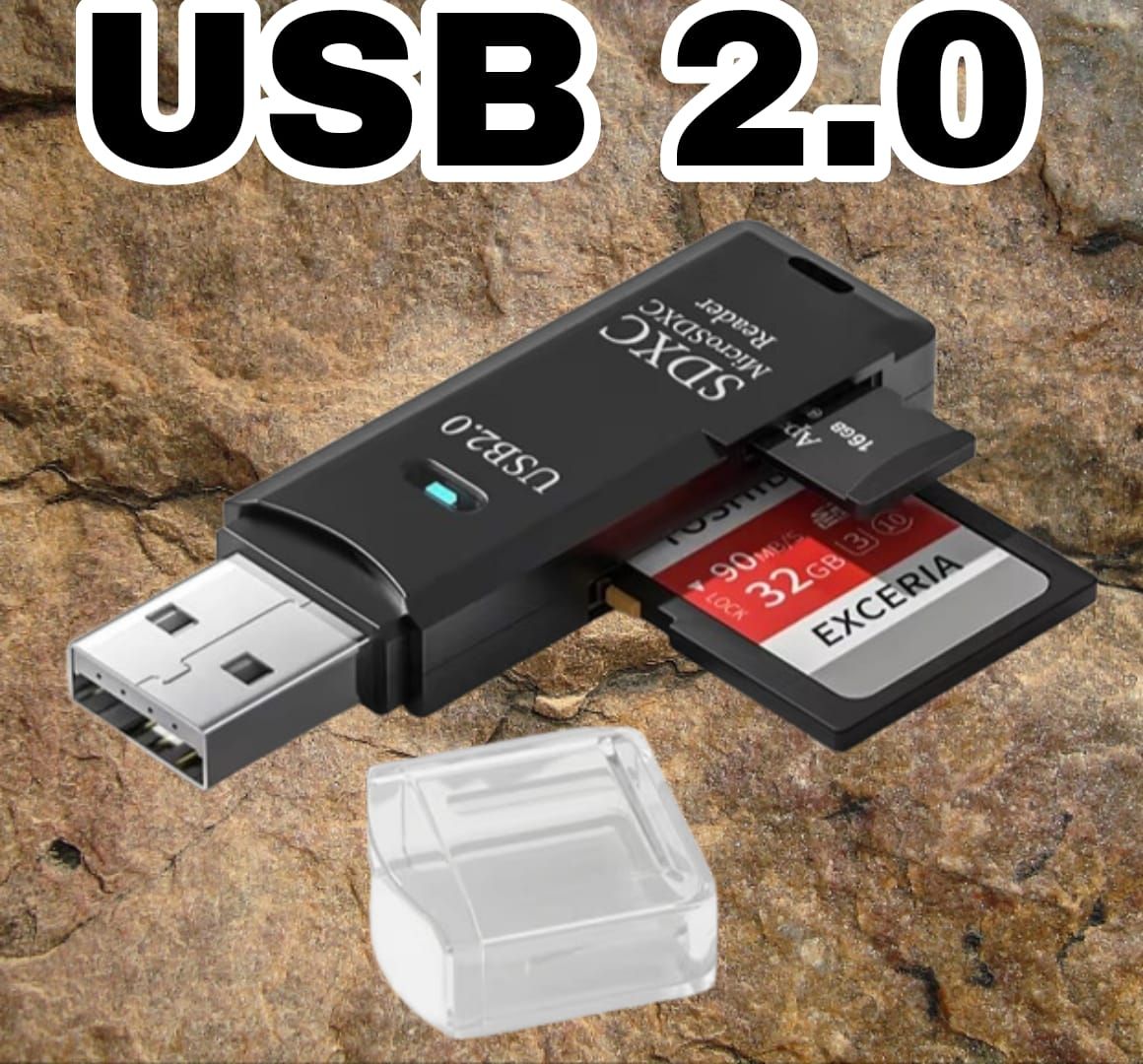 Картридер USB 2.0 , SD,microSD,