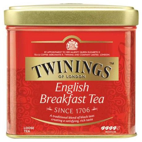 Twinings English Breakfast,черный чай, жестяная банка 100 гр