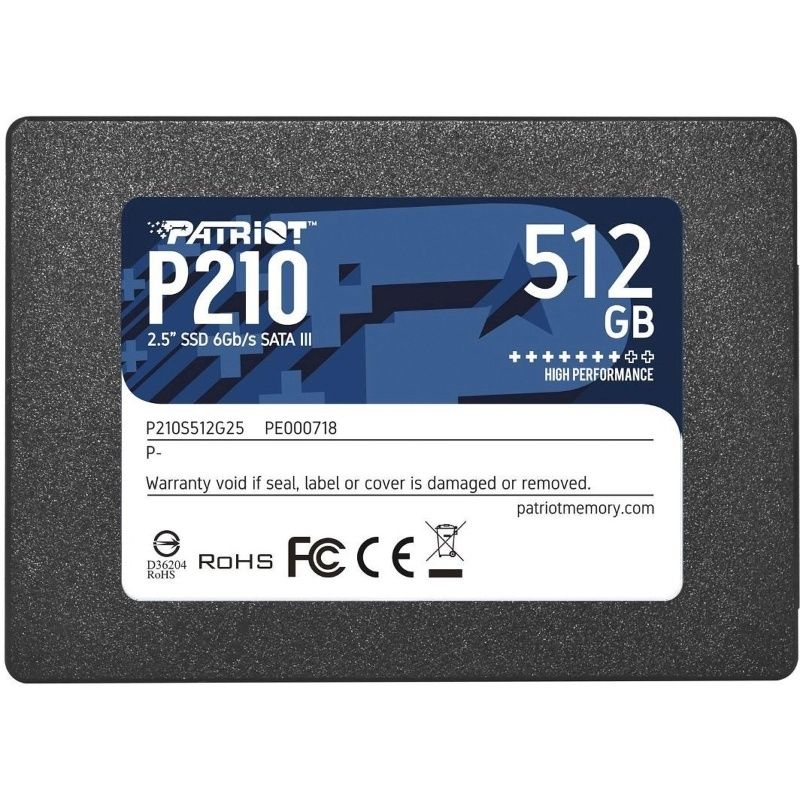 SSD-накопитель Patriot Memory P210, 2,5 512 GB, SATA (P210S512G25)