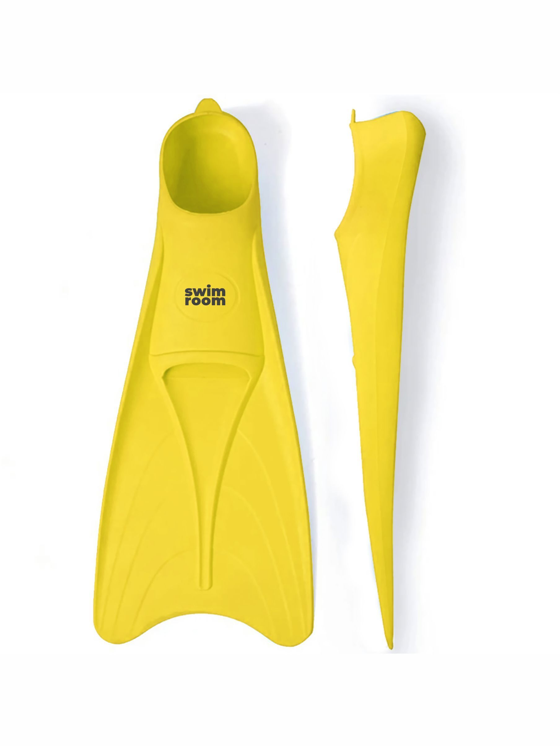 Ласты SwimRoom Силиконовые длинные ласты для плавания SwimRoom Silicone Long Fins, размер 38-40, цвет желтый Для плавания