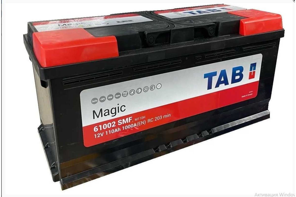 Аккумулятор автомобильный 12v 110 Ah TAB Magic 110 Ah 1000 A обратная полярность 393x175x190 стартерный акб для автомобиля, машины