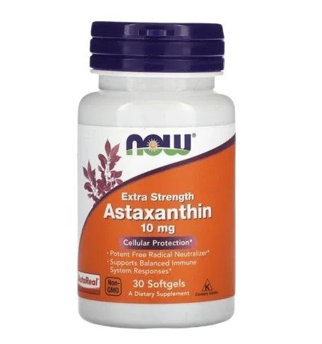 Астаксантин 10 мг NOW Astaxanthin 10 mg 30 капсул