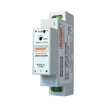 Блок питания FARADAY 12W/12-24V/DIN Zont