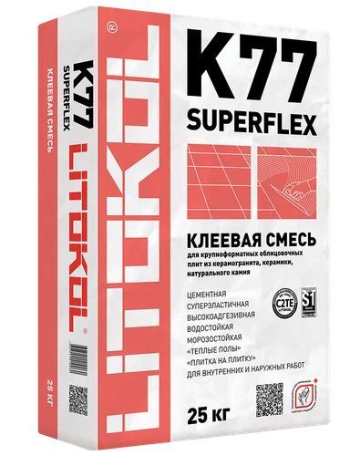 LITOKOL Клей для плитки LITOKOL SUPERFLEX K77 25 кг