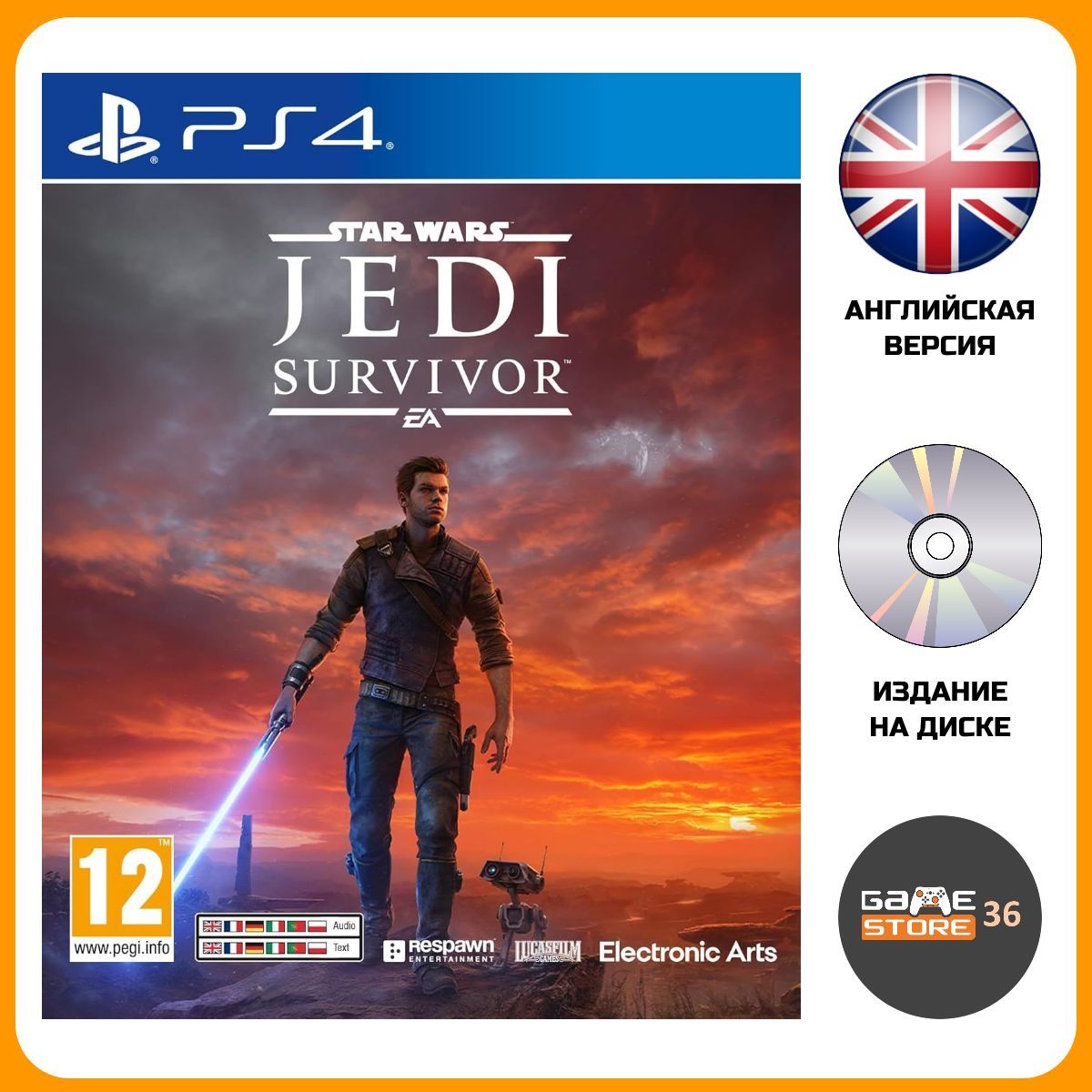 Игра Star Wars Jedi: Survivor (PlayStation 4, Английская версия)