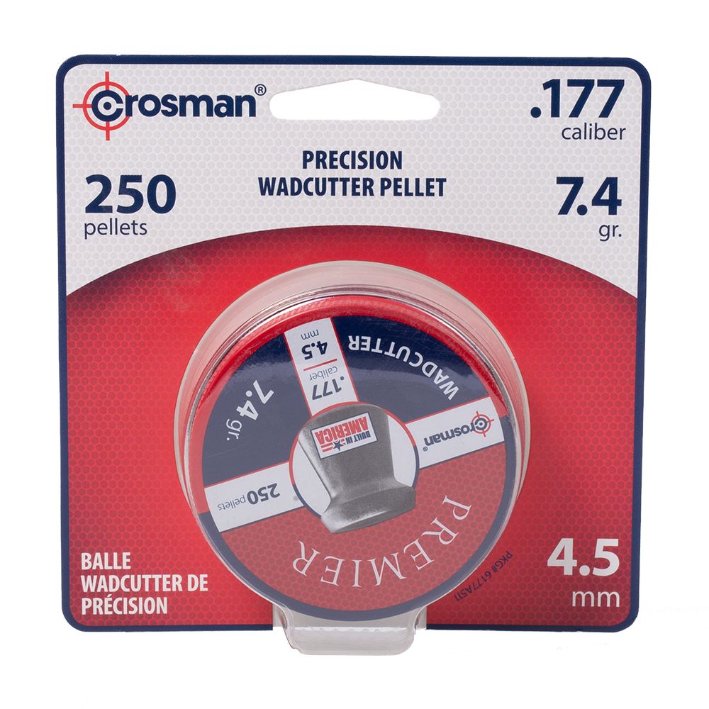 Пуля пневм. Crosman Wadcutter, 4,5 мм., 7,4 гран (250 шт.) , 00000033