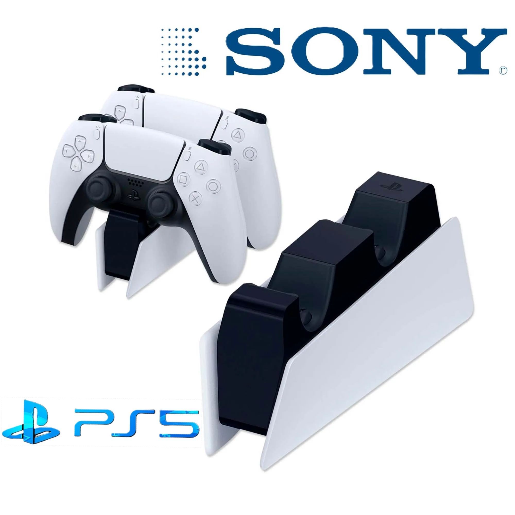 Sony Зарядная станция DualSense на два геймпада для PS5 (CFI-ZDS1) белый/черный