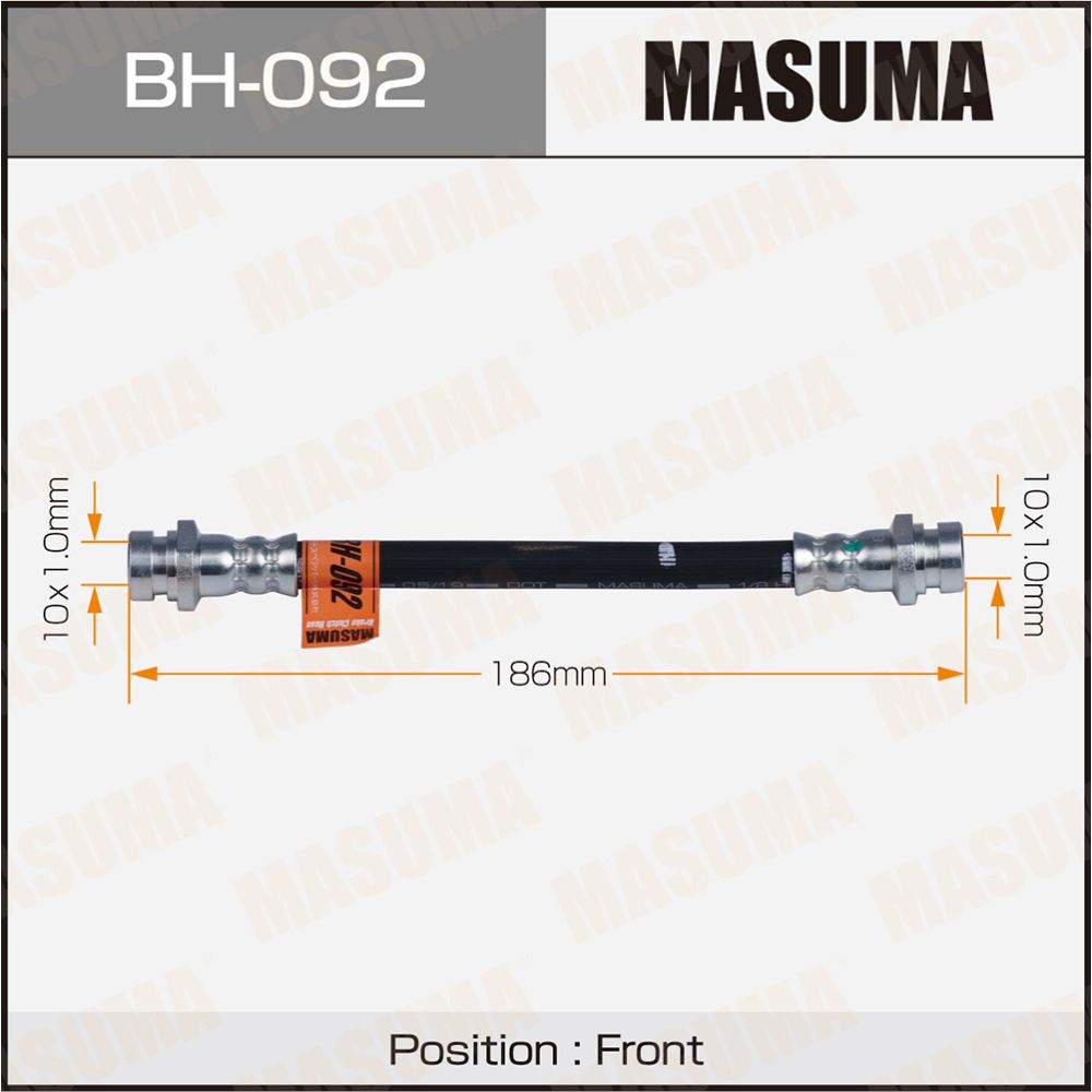 Шланг тормозной Mitsubishi Pajero 90-99, Delica 94-99 передний Out MASUMA MASUMA BH-092