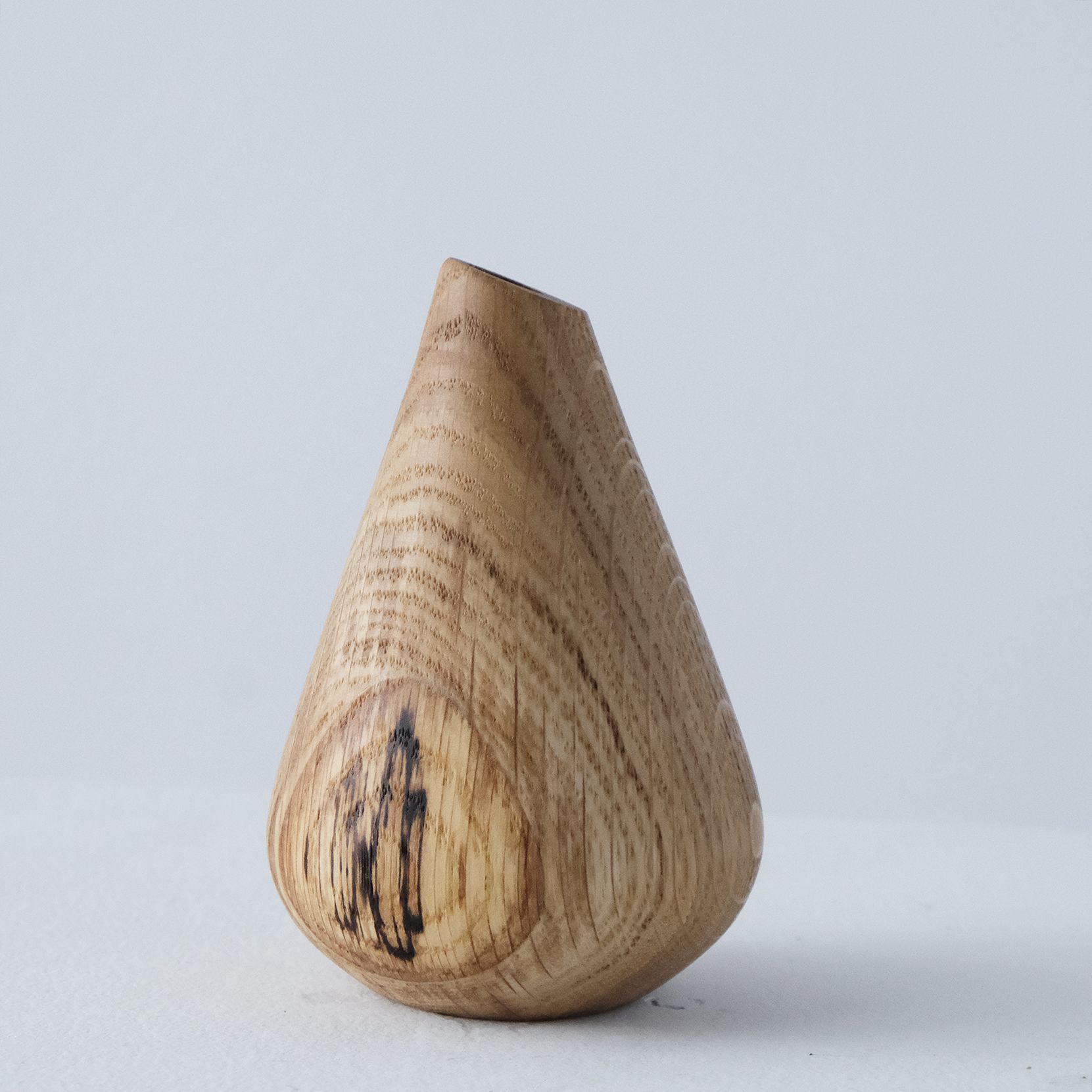 Ваза интерьерная "Wood mini pear"(native), высота 12 см