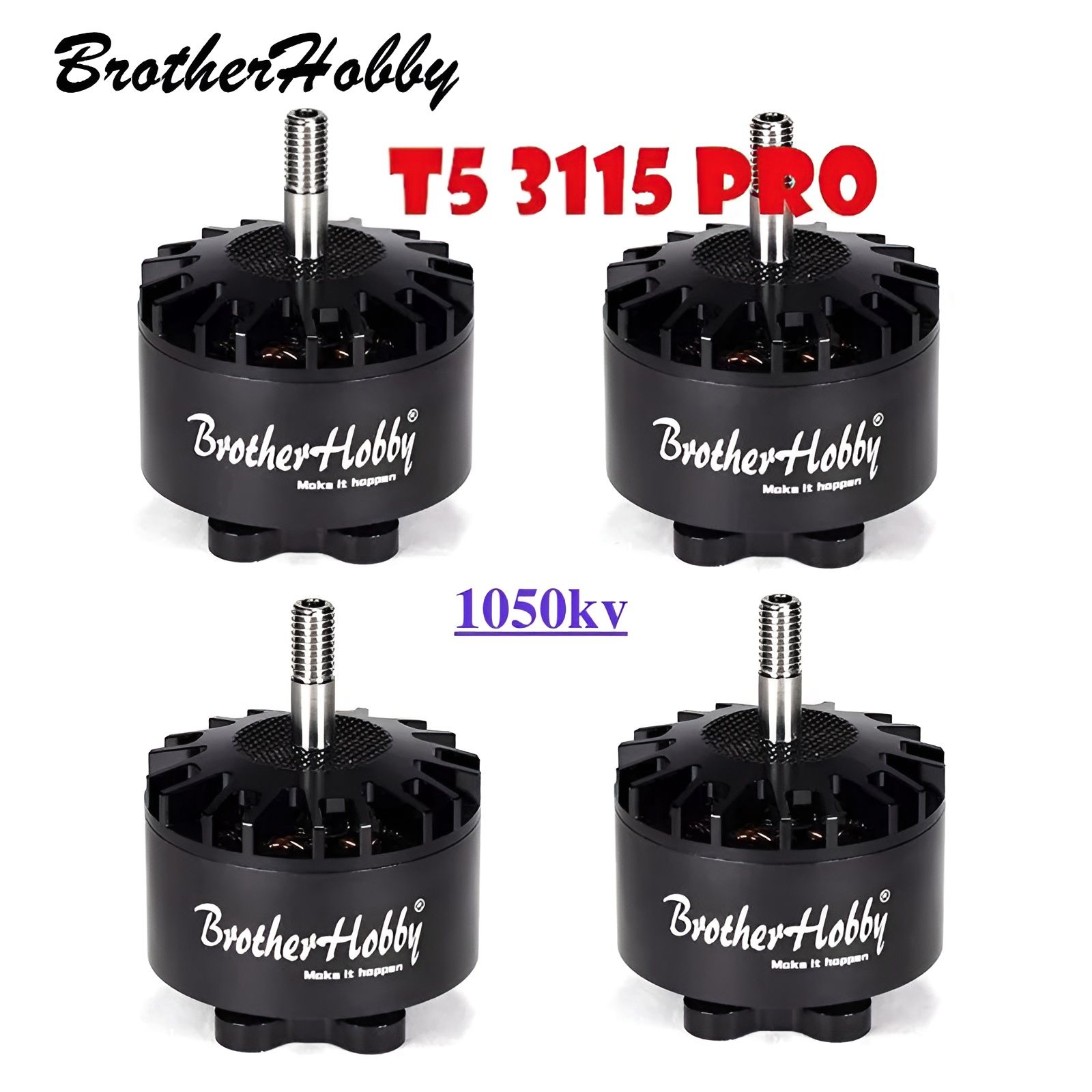 FPV мотор двигатель для дрона BrotherHobby Tornado T5 3115 Pro 1050kv для FPV квадракоптера (4шт)