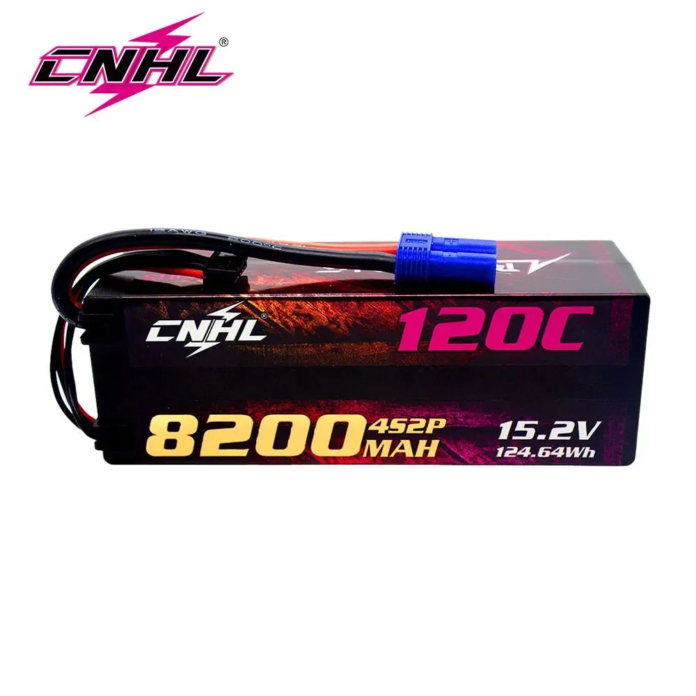 CNHL 2S 3S 4S Lipo аккумулятор 7,6 В 11,4 В 15,2 В 8200 мАч 120C HV HardCase с вилкой EC5