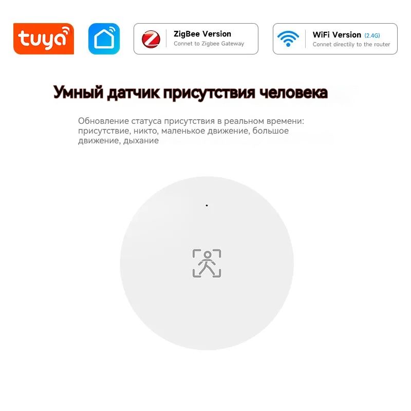 WiFiдатчикприсутствияУмноечеловеческоетелодатчикмикроволновыйдетекторTuya