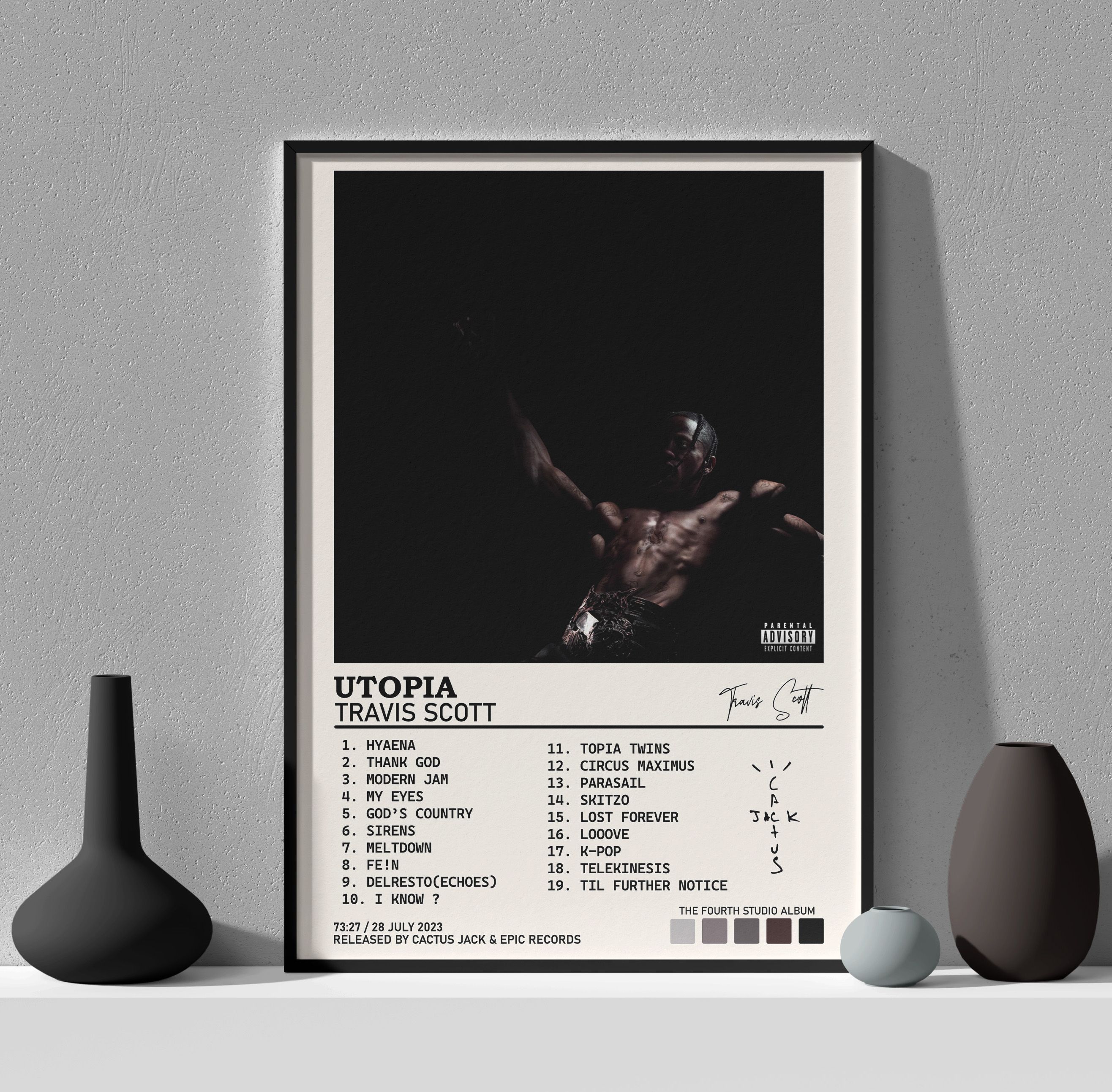 PostersClub Постер Travis Scott - "Utopia" 30 см x 40 см