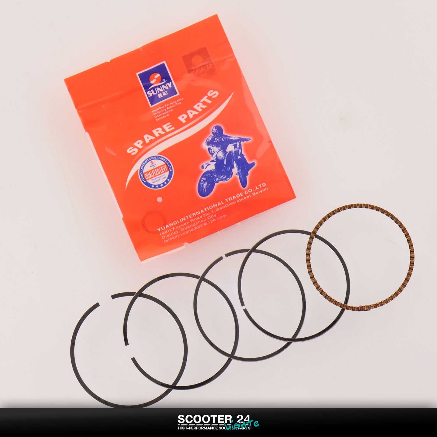 Кольца 152FMH на мопед Alpha / Delta / Active (Альфа / Дельта / Орион Омакс) 139FMB 110 GY6 125 1 /00 ( 53 40) "SUNY" 4 ремонт