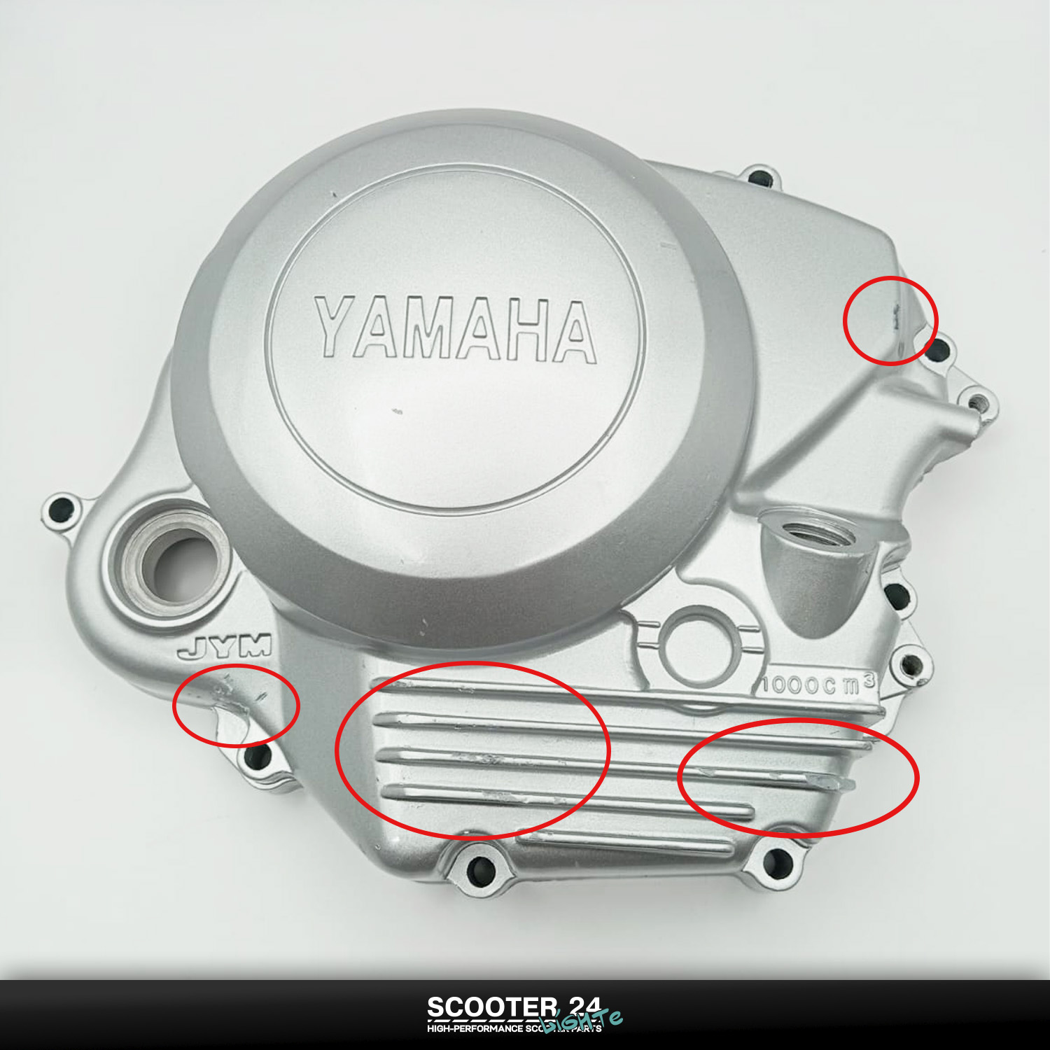 Крышка генератора на мотоцикл (правая) Yamaha YBR 125 "KOMATCU"(Повреждения) мопед Ямаха Юбр