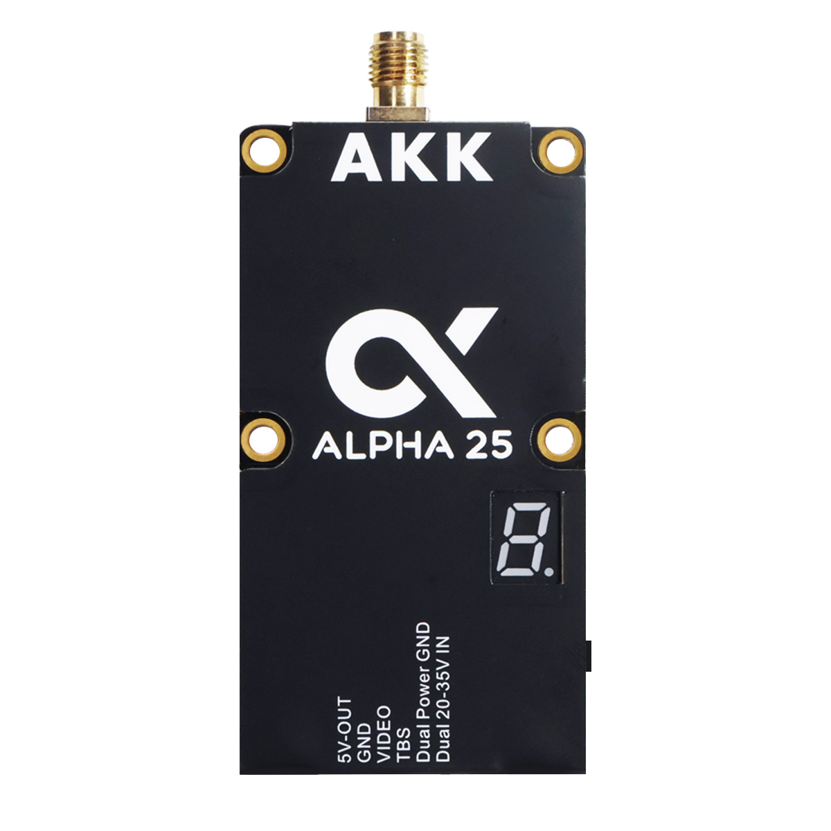AKK Alpha 25 96CH 25W 4.9G-6GHz Ultra Wide Band VTX AKK Alpha 25 96CH 25W 4.9G-6GHz Ultra Wide Band VTX