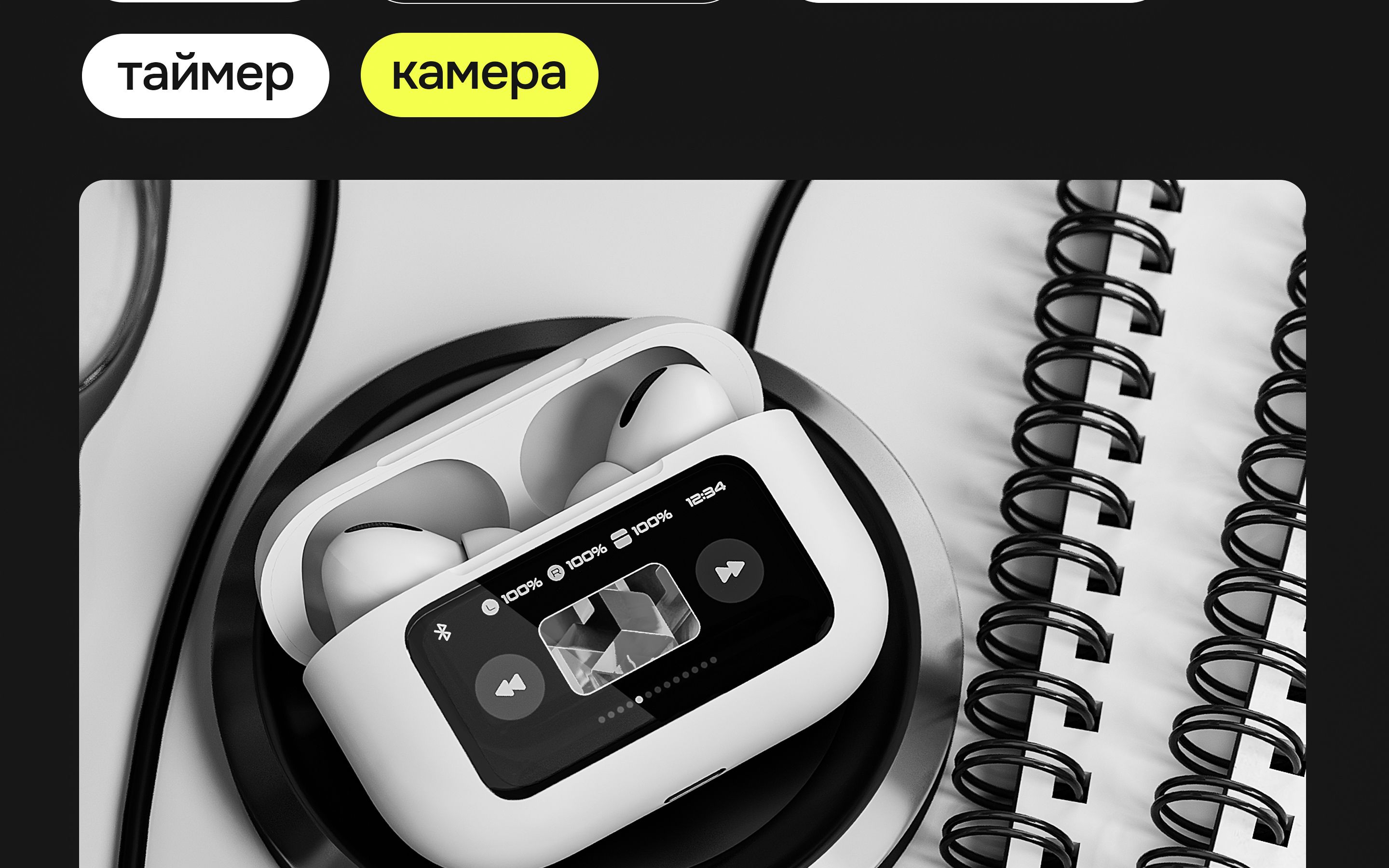 Наушники беспроводные с экраном bluetooth M5 для телефона с шумоподавл(图4)