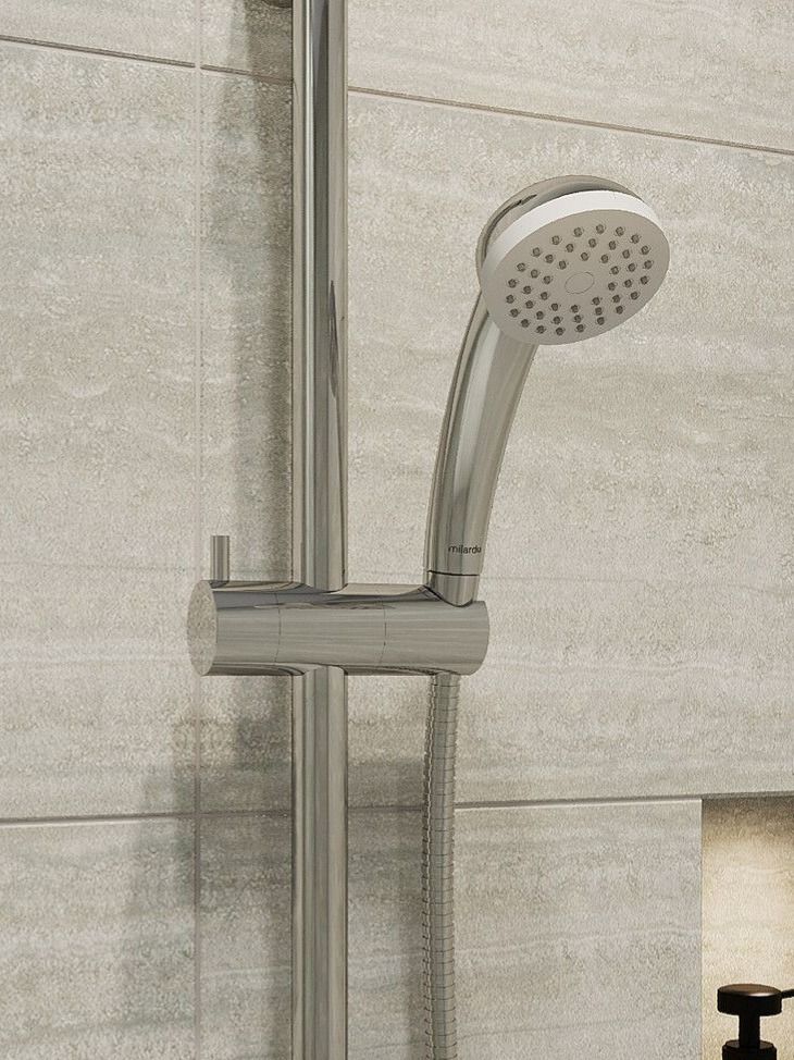 Фото товара на маркетплейсе ozon Лейка для душа, 1 режим, хром, Milardo, Essential, 1401F66M18