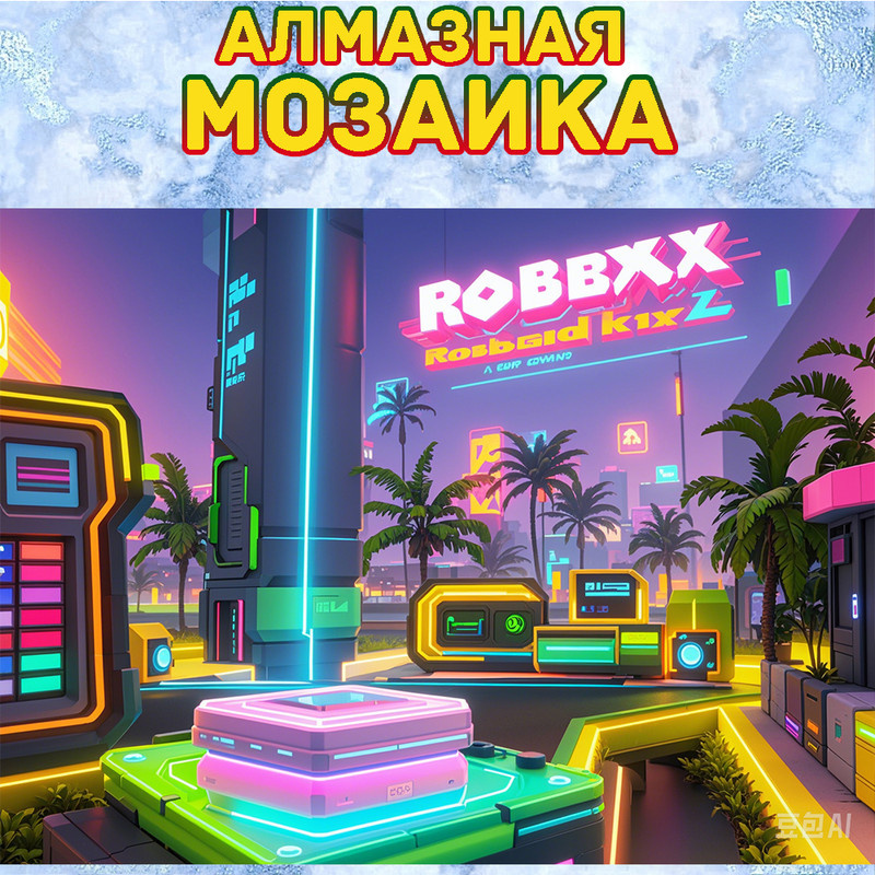 MUMOU Алмазная мозаика 30х40 см "Роблокс Roblox",без подрамнике, алмазная вышивка (живопись) на холсте #1