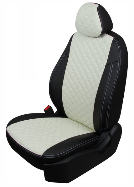 Чехлы на Шкода Октавия A5 2 седан, хэтчбек, универсал Экокожа с ромбом ...