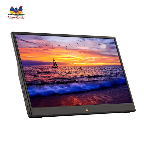 ViewSonic VA1655 15.6" Portable Monitor – Full HD 1080p IPS Screen With USB-C, Built-in Stand & Protective Case