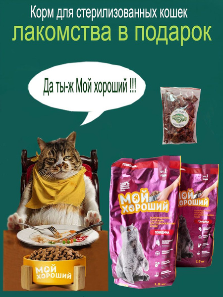 Корм "Мой хороший" для стерилизованных кошек. 1+1 - купить с доставкой ...
