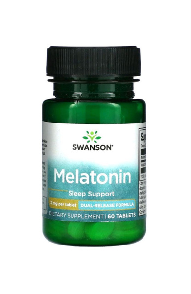 Swanson Melatonin Мелатонин 3 мг - 60 таблеток - купить с доставкой по ...