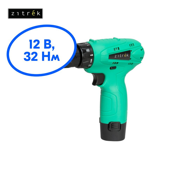 Дрель-шуруповерт Zitrek Green12_Без кейса_21038, От аккумулятора ...