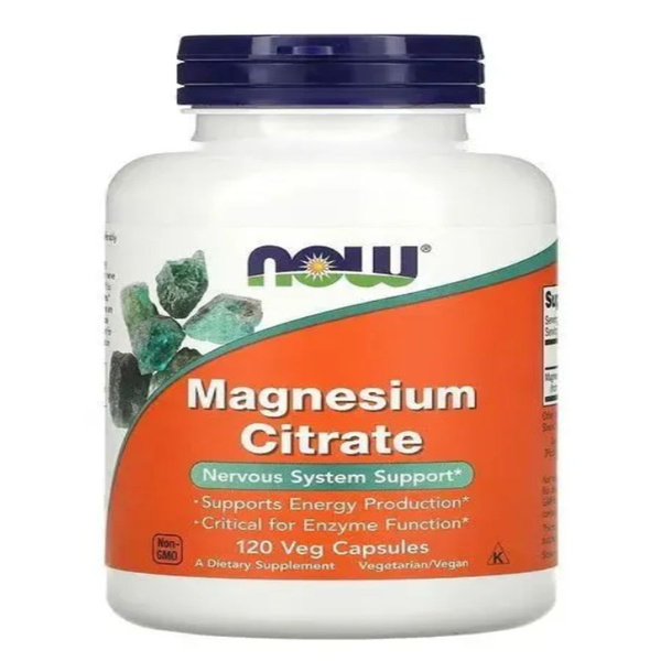 Цитрат магния NOW Magnesium Citrate 400 мг 120 шт - купить с доставкой ...