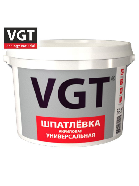 Шпатлевка акриловая универсальная 7,5кг ВГТ купить по низкой цене с ...