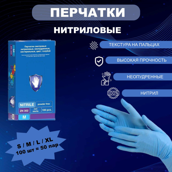 Перчатки нитриловые Safe&Care - купить с доставкой по выгодным ценам в ...