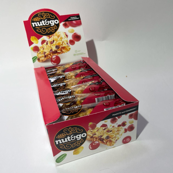 Батончик Nut and Go 18шт, клюква с арахисом - купить с доставкой по ...