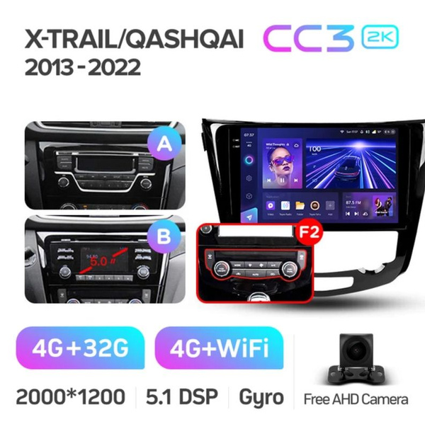 Магнитола Teyes CC3 2k 4/32 для Nissan X-Trail 3 T32 / Qashqai J11 2013 ...