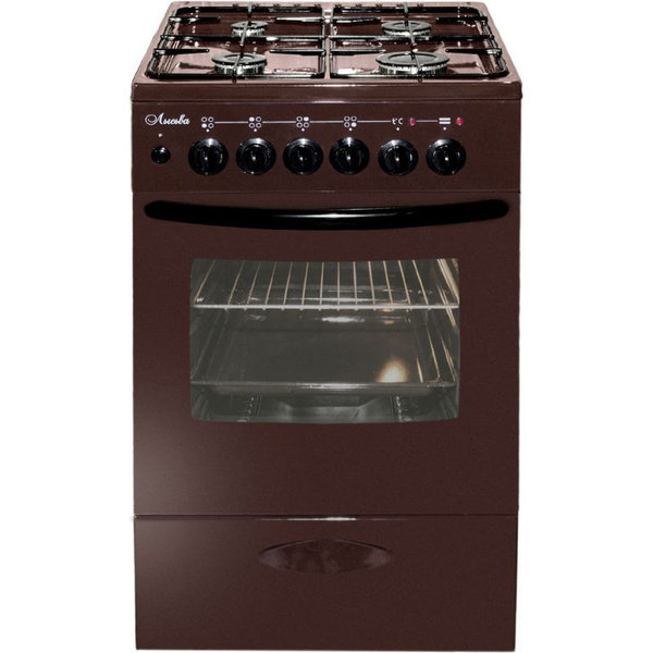 Плита Комбинированная Лысьва ЭГ 401 МС-2у коричневый (стеклянная крышка ...