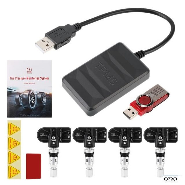 Автомобильная система контроля TPMS USB Android-навигация Обнаружение ...