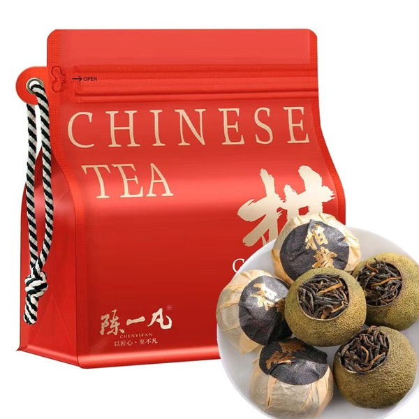 Чай чёрный Пуэр Шу в мандарине листовой китайский, 125 г - купить с ...