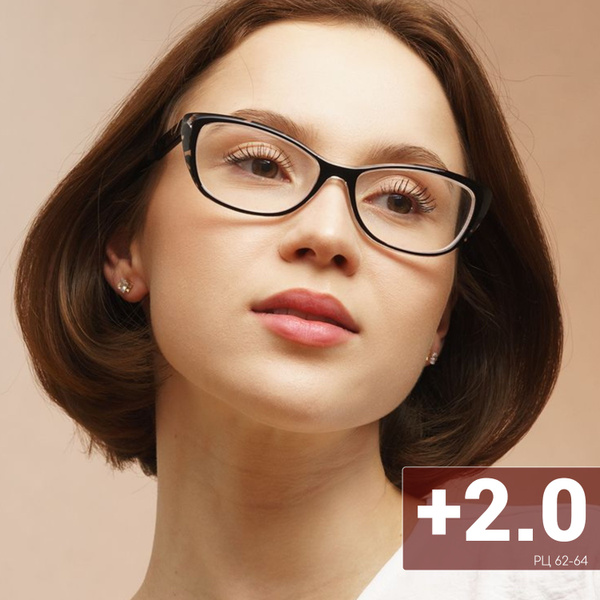 Очки для зрения готовые женские с диоптриями +2.0 корригирующие для ...