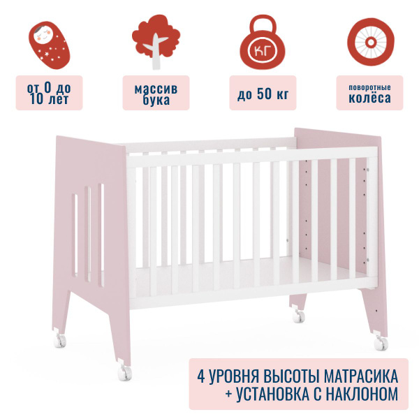 Кроватка для новорожденных трансформер стол детский Mia 120х60 - купить ...