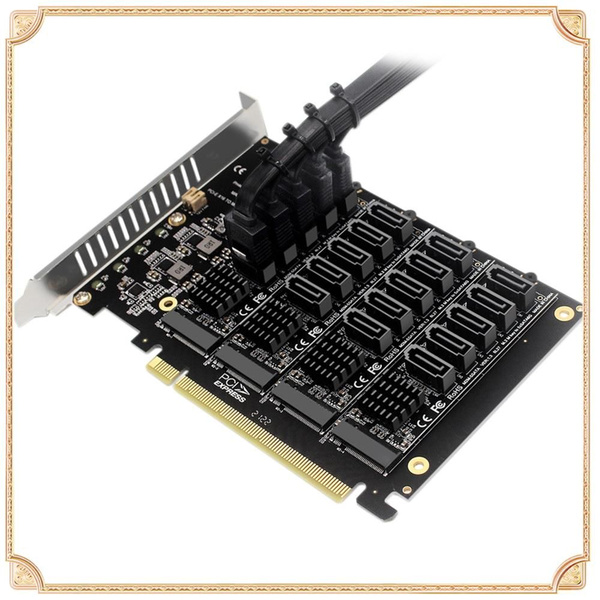 Карта PCI-E PCIE X16 NVME M.2 Расширение массива до 20-портовой карты ...