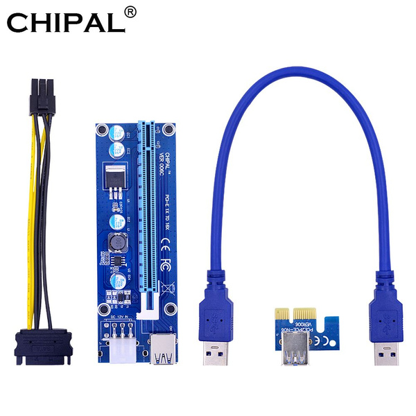 Riser PCI-E CHIPAL VER006C райзер для видеокарты PCIE удлинитель плата ...