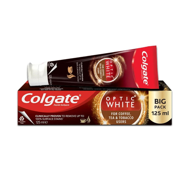Зубная паста Colgate Colgate Optic White отбеливающая (чай, кофе ...