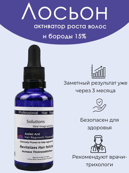 Solutions лосьон для роста волос и бороды 15% - купить с доставкой по ...