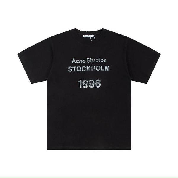 Футболка Acne Studios, размер 44, цвет черный, Cotton - купить по ...