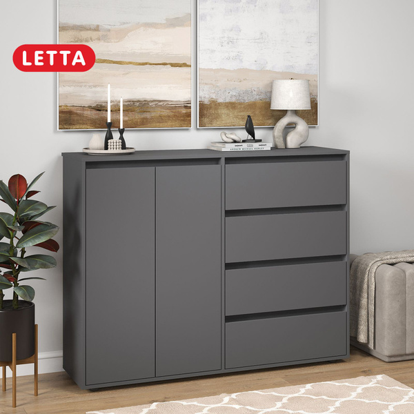 Комод LETTA City Plus, 140x40x108 см, 4 ящ. - купить по выгодной цене в ...
