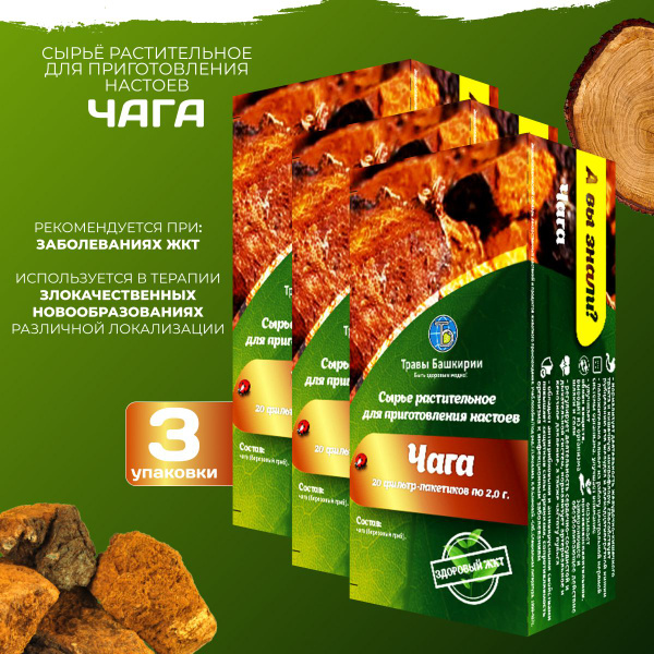 Чага натуральная березовая, чай в пакетиках, 3 шт - купить с доставкой ...